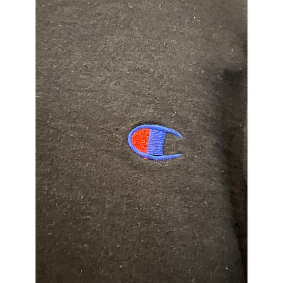 Champion‎ Men’s Long Sleeve Pullover Drawstring Hooded Sweatshirt Size M Black - Picture 2 of 4